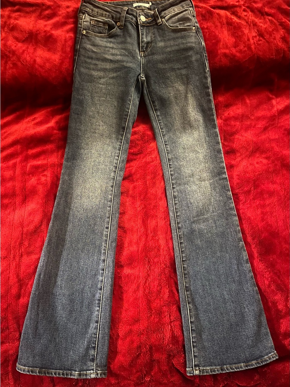 SONG Flared Dark Blue Women's Jeans - Classic Wide Leg